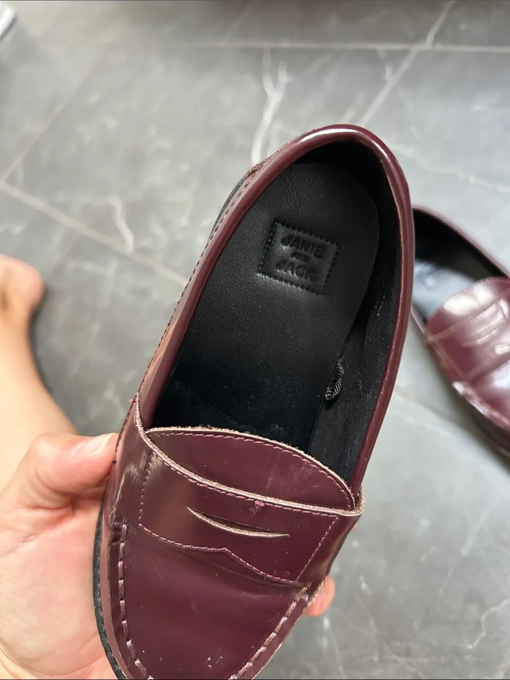 Jamie and Jack Toddler Burgundy Leather Penny Loafers dress shoes formal size 10